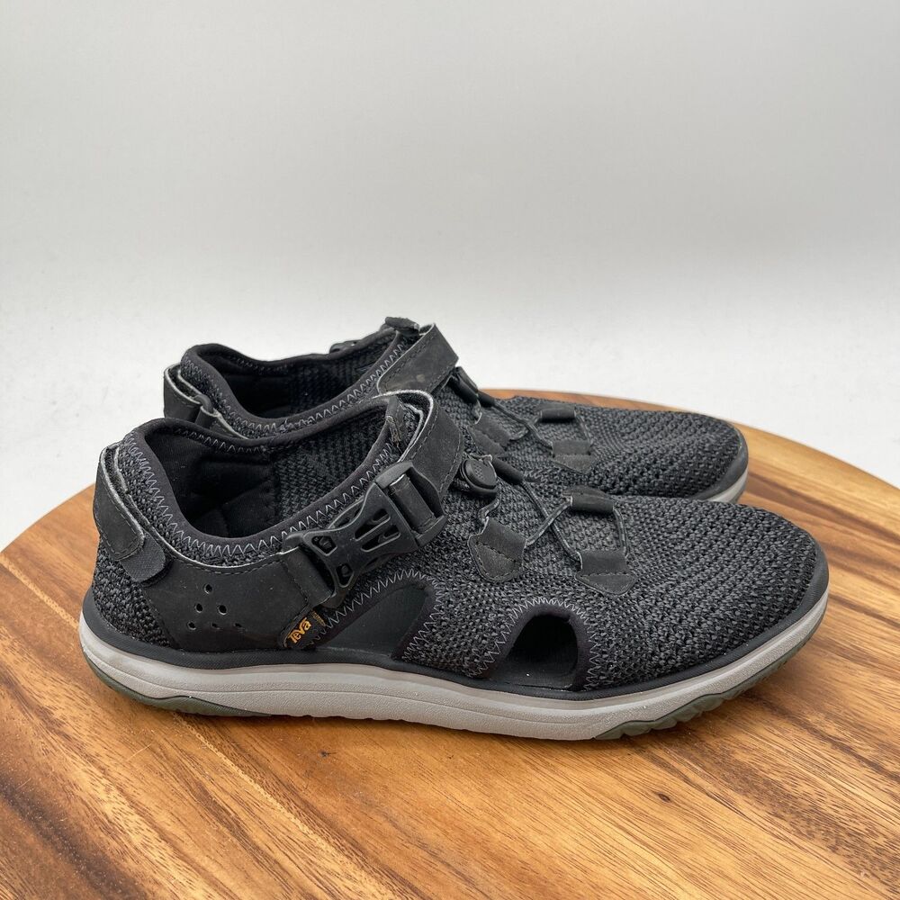 Teva Terra Float Shoes Womens Size 9 Black Travel Knit Walking Sport Sandals